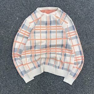 Vintage 3D Textured Knit Sweater Size Small Y2K Retro Streetwear Pullover OG